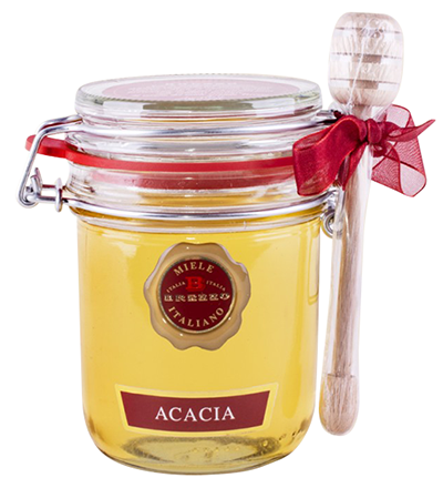 Miel d'Acacia avec Rayon en boîte 200 gr Apicoltura Brezzo