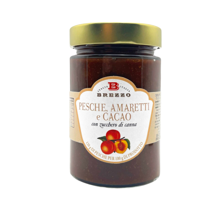 Crema di Pesche Amaretti e Cacao con zucchero di canna