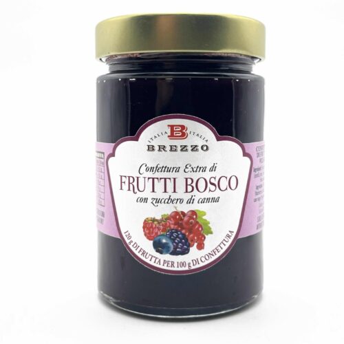 Confettura Extra di Frutti di Bosco con zucchero di canna apicoltura brezzo