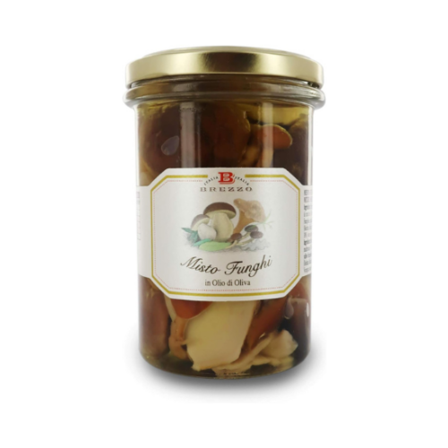 misto funghi in olio di oliva apicoltura brezzo